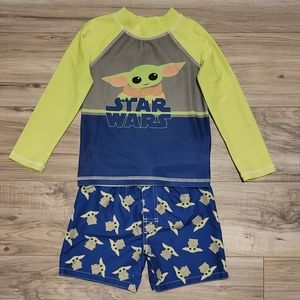 Disney Carter's Star Wars Toddler Rashguard Swim Trunks